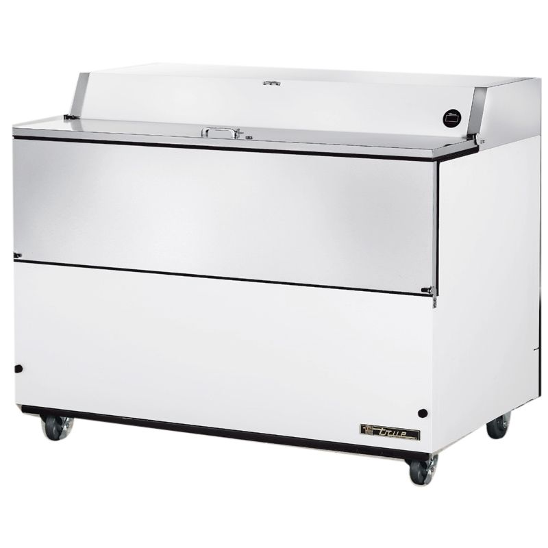 True&reg; White Vinyl and S/S Forced-Air 24.5 Cu Ft Mobile Milk Cooler