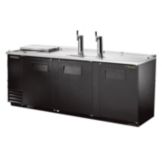 True&reg; Black Club Top Direct Draw Beer Dispenser f/ 4 Half Barrels