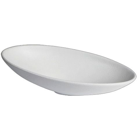 Bugambilia White Cast Aluminum 23-2/3 Oz Oval Spheres Dish