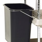 Metro&reg; Black Wastebasket w/ Holder for BC2030-D Utility Carts