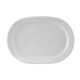 Tuxton&reg; Sonoma 10-3/8" x 7-1/2" Porcelain White Platter