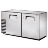 True&reg; S/S 2-Solid Swing Door Back Bar Cooler for 94 6-Packs