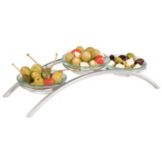 Gourmet Display&reg; Platinum Arched Glass Bowl Display