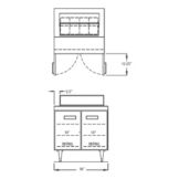 Randell&reg; 36" Refrigerated Salad Top Work Table