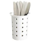 Cambro White Plastic Flatware Cylinder