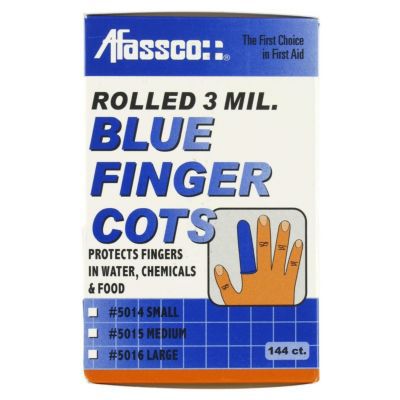 Afassco&reg; Small Blue Finger Cots