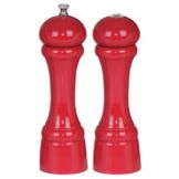 Chef Specialties Candy Apple Red 8" Pepper Mill / Salt Shaker Set