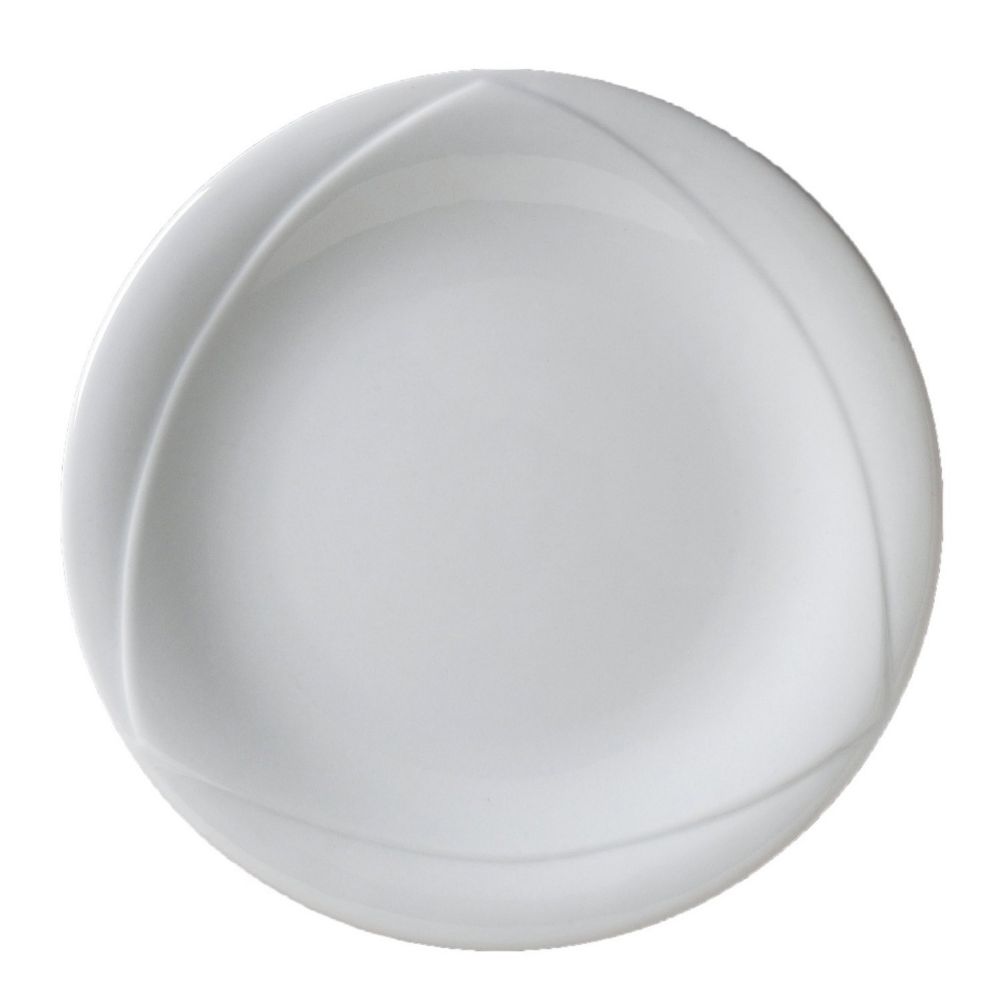 Vertex&reg; China Ventana Collection White 11-1/2" Trio Plate