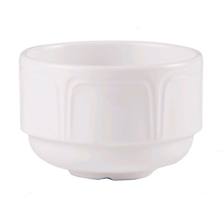 Steelite Distinction Monique White 10 Oz Stacking Soup Cup