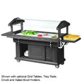 Cambro&reg; 5 Ft. Black Ultra Food Bar with Storage Cabinet