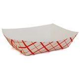 Spring Grove Boardwalk Red Weave 5 Lb Paperboard Food Tray