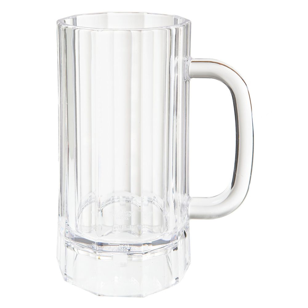 G.E.T Clear Polycarbonate 20 Oz Beer Mug w/ Handle