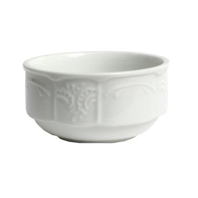 Tuxton&reg; Chicago 11 Oz. Porcelain White Stackable Bouillon Cup
