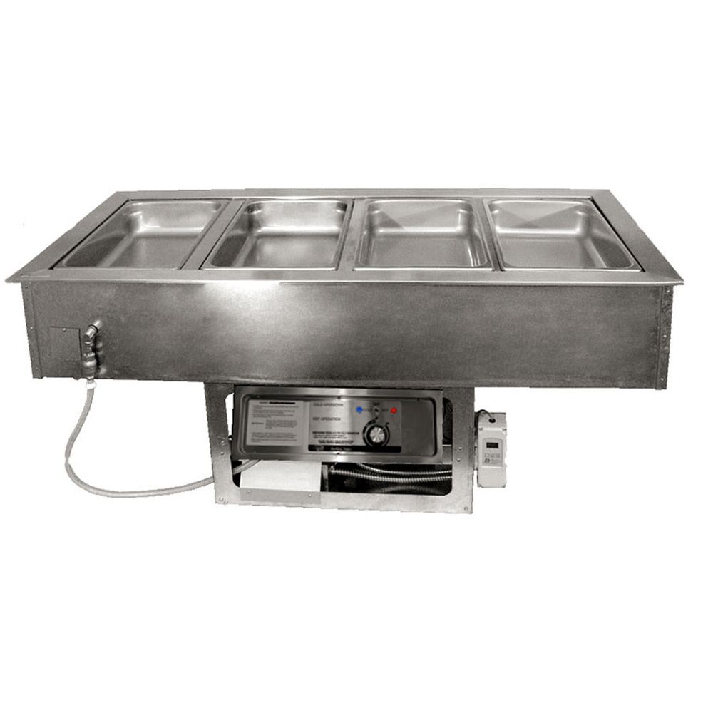 APW Wyott Cold/ Hot Dual Temp S/S Well, 4 Pan, CHDT-4