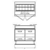 Randell&reg; Refrigerated Prep Table Model 9305-7