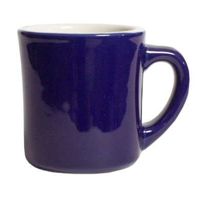 Tuxton&reg; 8 Oz. Cobalt/Eggshell Old Time Mug