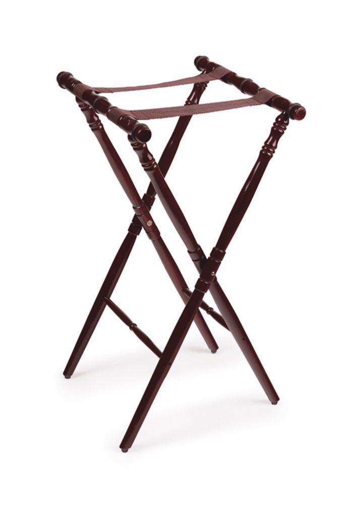G.E.T. Luxury Mahogany Hardwood 30-1/4" High Tray Stand