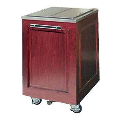 FWE S/S Insulated Mobile Ice Bin, 200 Lb Capacity