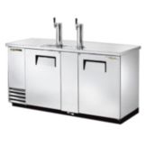 True&reg; S/S 2-Tap Direct Draw Beer Dispenser f/ 3 Half Barrel