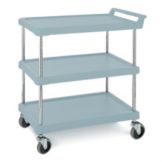Metro&reg; BC Series Open Base 3-Shelf Utility Cart w/ Microban&reg;
