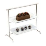 Dover European Metalworks Nickel Chrome Mint Tray Stand w / Plates