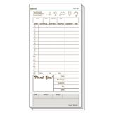 Tan 3-Part Carbonless 15-Line Guest Check