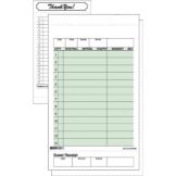 Green 2-Part Carbonless 13-Line Guest Check, 40 Pads