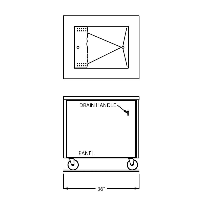 Randell&reg; 36" Enclosed Base Iced Cold Food Table