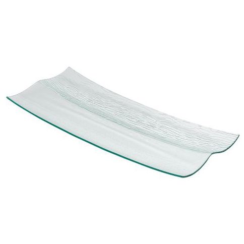 Steelite Creations Glass 26 x 11" Rect. Divided Buffet Platter