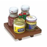 Front Of The House&reg; Square Rubberwood Tray