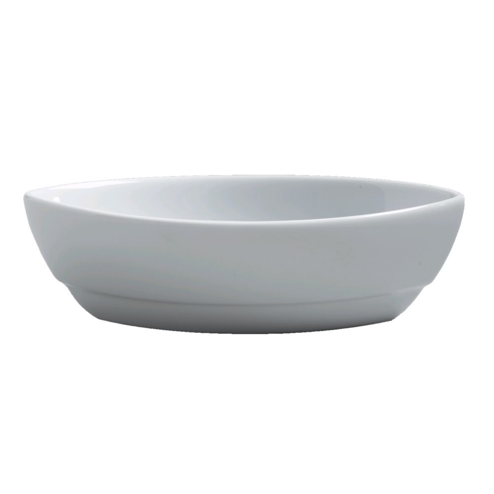Steelite Rene Ozorio Aura Duo White Medium 4.25 Oz Oval Bowl