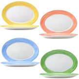 Cardinal Arcoroc Mixed Brush Glass 11-3/4" Oval Platter