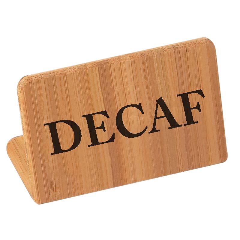 Cal-Mil&reg; 3" x 2" Bamboo Decaf Beverage Sign