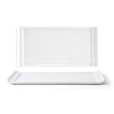 Front Of The House&reg; Nouvelle White Porcelain 8 x 4" Plate