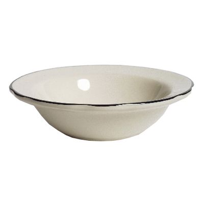 Tuxton&reg; 8 Oz. Scalloped Edge Grapefruit Bowl With Black Band