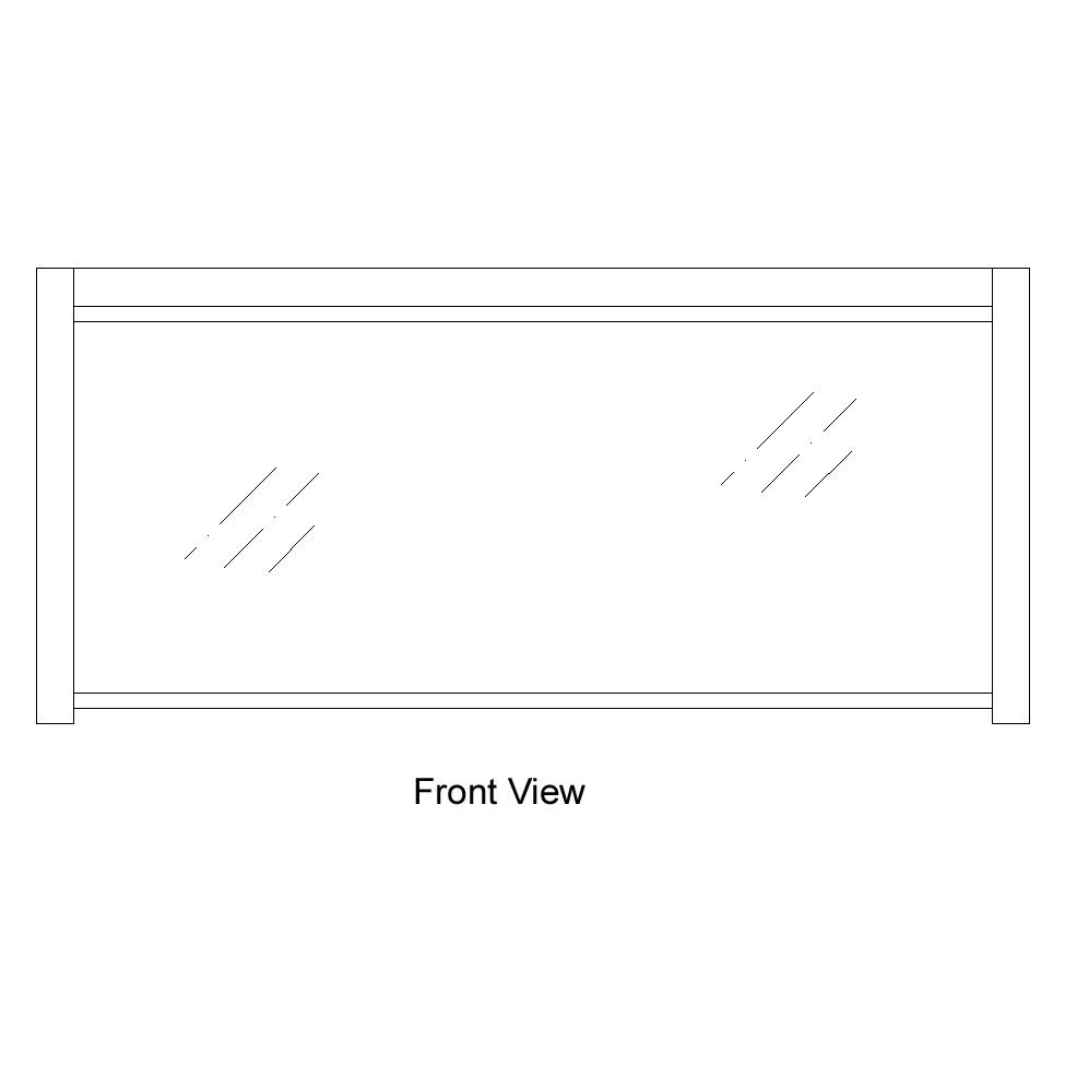 Randell&reg; 33" Glass Countertop Protector