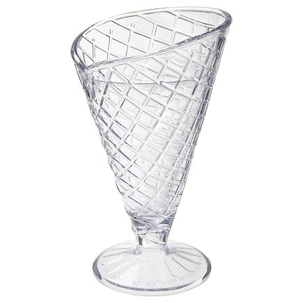 G.E.T. Dessert Time&trade; Clear 8 Oz Waffle Cone Sundae Dish