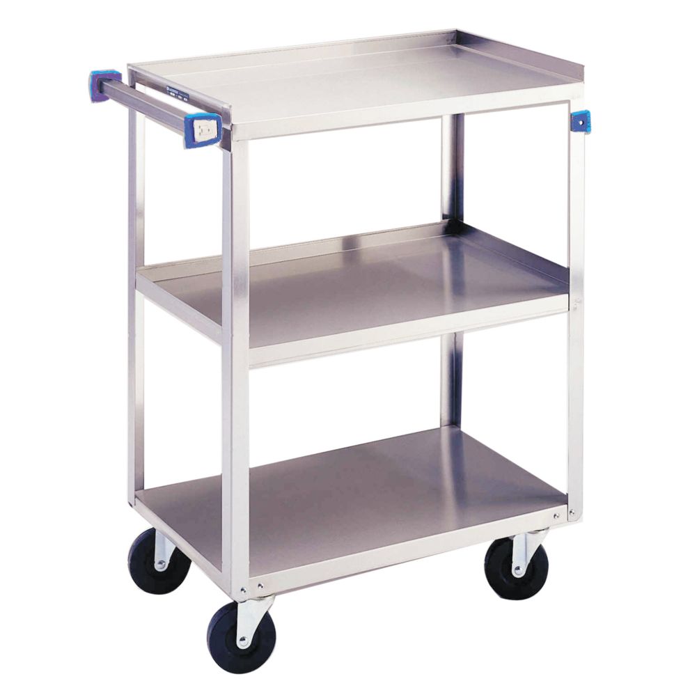 Lakeside&reg; Stainless Steel 300 lb Capacity 3-Shelf Cart
