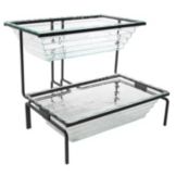 Gourmet Display&reg; Black Double Deck Acrylic Beverage Display