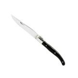 Fortessa&reg; Laguiole Horn Style Black Handle Steak Knife