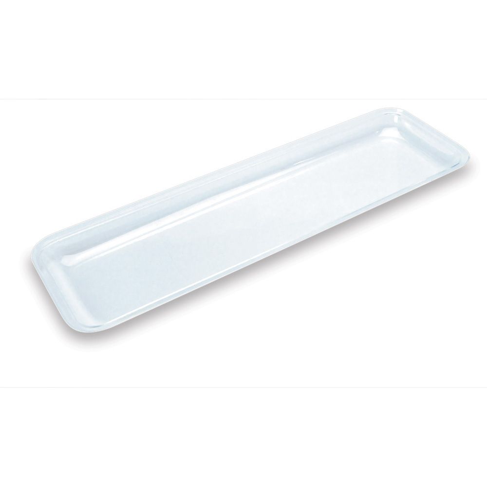 Delfin 20x8x1 in. Rectangular Acrylic Clear Market Tray