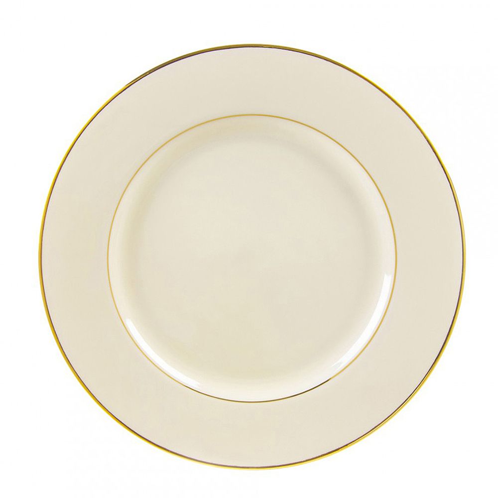 Ten Strawberry Street Cream Double Gold 6-3/4" Bread Plate