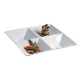 American Metalcraft White Divided Porcelain Platter w/ 4 Sections