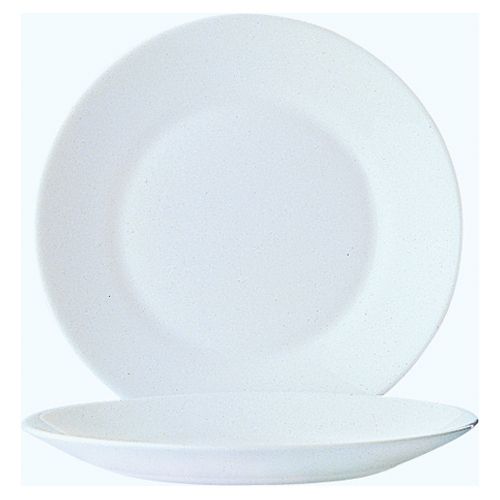 Cardinal Arcoroc Restaurant White Opal&reg; Glass 10 In. Dinner Plate