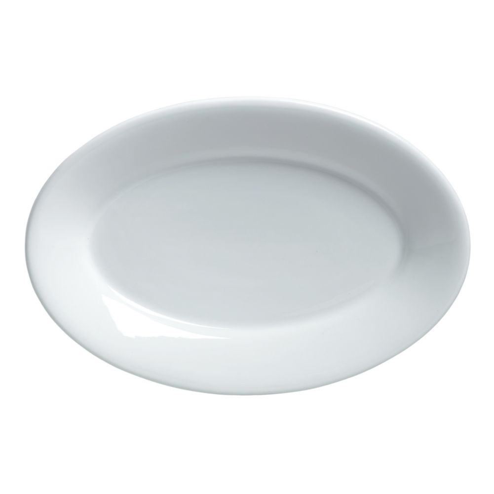 Steelite Varick Cafe White Porcelain 8-1/4" x 5-7/8" Platter