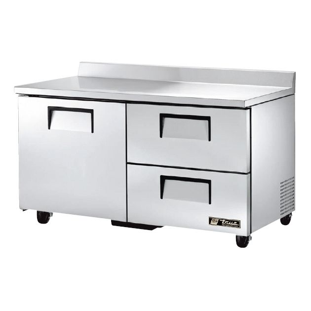 True&reg; 2-Drawer 2-Shelf S/S Deep Worktop 15.5 Cu Ft Refrigerator