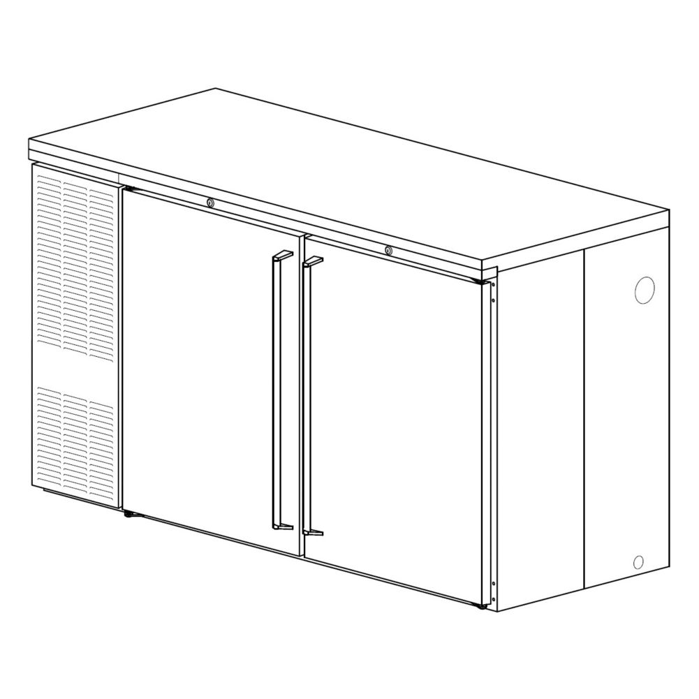 Perlick&reg; S/S Two-Section Backbar Dual Temp Storage Cabinet