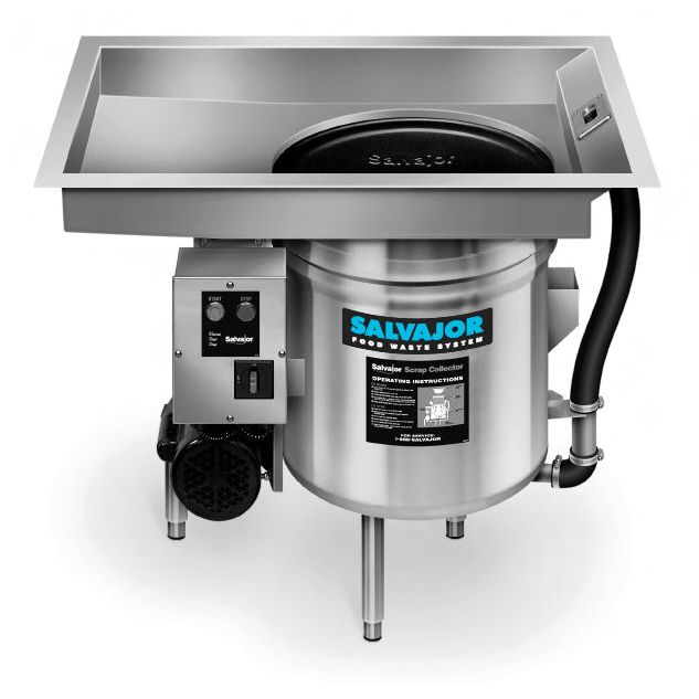 Salvajor Pre-flushing Pot and Pan Scrap Collector w/ Large Opening