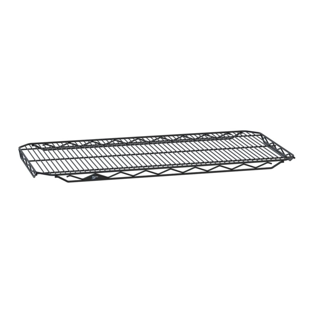 Metro&reg; qwikSLOT&trade; 18 x 36" Black Finish Wire Shelf