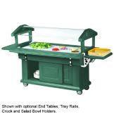 Cambro&reg; 5 Ft. Kentucky Green Ultra Food Bar with Storage Cabinet